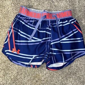 Under Armour Navy and Orange Patterned Shorts